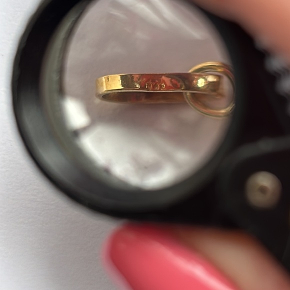 14k Gold Girl Charm November Birthstone Citrine - Picture 6 of 6